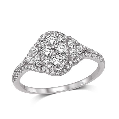 K White Gold 7/10 Ct.Tw.Diamond Fashion Ring - Star Significance - Modalova