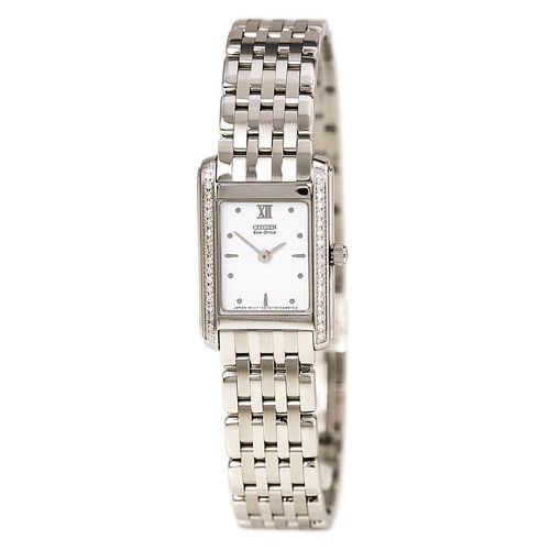 EG3020-57A Women's Dress White Dial Stainless Steel Eco-Drive Diamond Watch - Citizen - Modalova