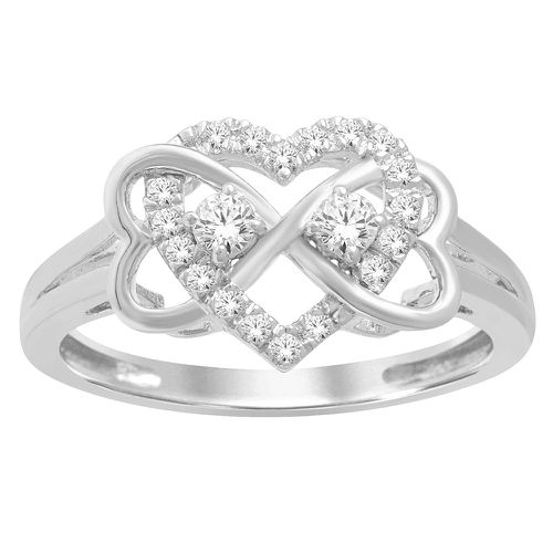 K White Gold 1/4 Ct.Tw. Diamond Heart Ring - Star Significance - Modalova