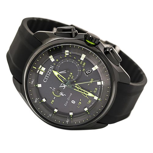 Men's Chronograph Watch - Proximity Polyurethane Strap Black Dial Smartwatch - Citizen - Modalova