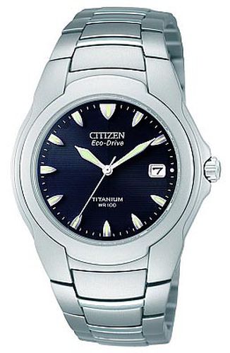 BM6260-58L Men's Titanium Bracelet Blue Dial Watch - Citizen - Modalova