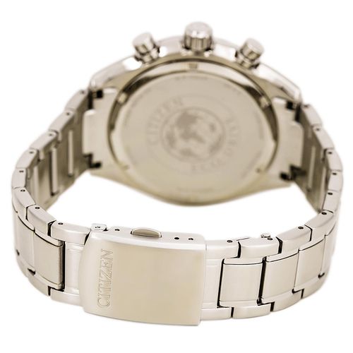 CA0590-82A Men's HTM Eco-Drive White Dial Stainless Steel Bracelet Chronograph Watch - Citizen - Modalova
