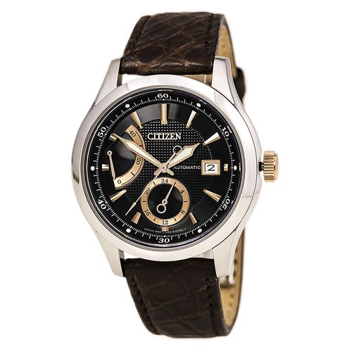 Men's Automatic Watch - Signature Grand Classic Power Reserve Black Dial - Citizen - Modalova