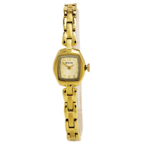 L155 Women's Classic Champagne Dial Yellow Gold Steel Bracelet Watch - Bulova - Modalova