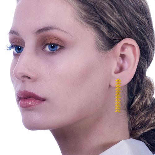 Gold Plated Earrings Little Leaves - Miliarakis - Modalova