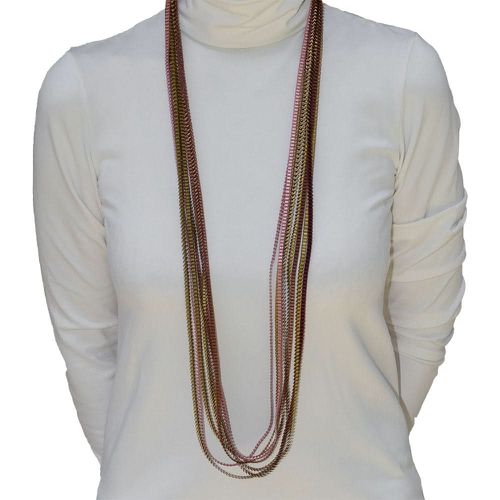 Satin Necklace Essilp Puce Gold - Alexandra Tsoukala - Modalova