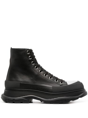 Leather Ankle Boot - Alexander McQueen - Modalova