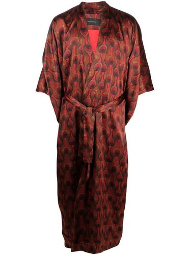 Printed Silk Long Kimono - Ozwald boateng - Modalova