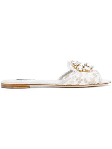 Crystal Lace Flat Sandals - Dolce & Gabbana - Modalova