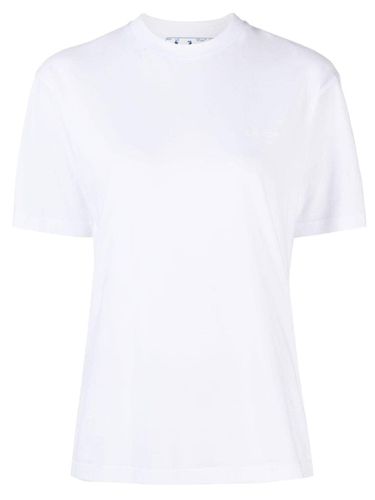 OFF- - Diag Print Cotton T-shirt - Off-White - Modalova
