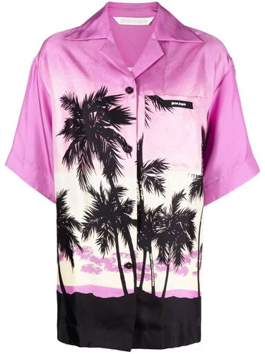 Pink Sunset Bowling Shirt - Palm Angels - Modalova