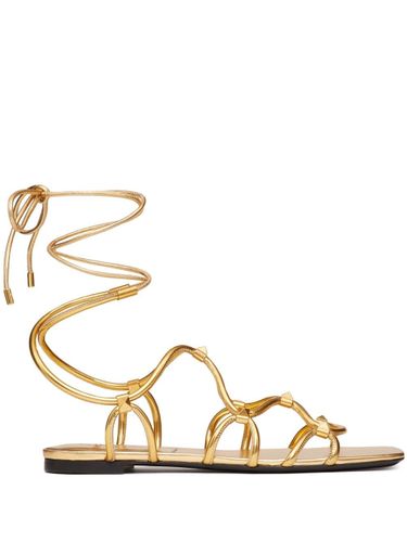 Rockstud Net Flat Sandals - Valentino Garavani - Modalova