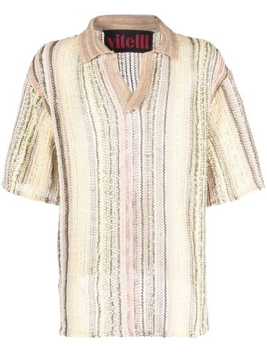 Linen Blend Cotton Polo Shirt - Vitelli - Modalova