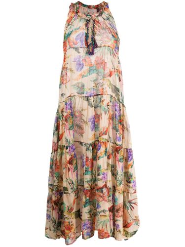 Printed Cotton Blend Silk Maxi Dress - Anjuna - Modalova