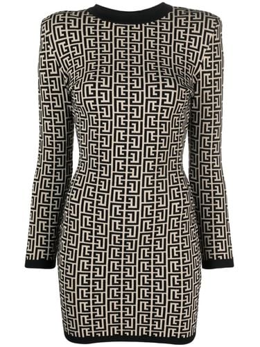 BALMAIN - Monogram Knit Short Dress - Balmain - Modalova