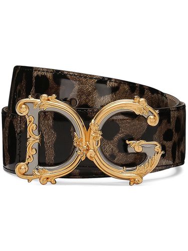 Dg Barocco Leather Belt - Dolce & Gabbana - Modalova