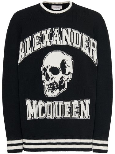 Logo Organic Cotton Sweatshirt - Alexander McQueen - Modalova