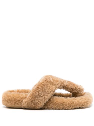 LOEWE - Faux Fur Slides Sandals - Loewe - Modalova