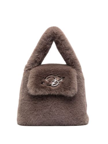 Logo Faux Fur Top-handle Bag - Blumarine - Modalova
