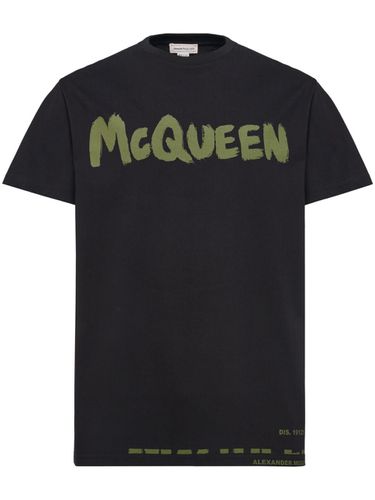 Graffiti Cotton T-shirt - Alexander McQueen - Modalova