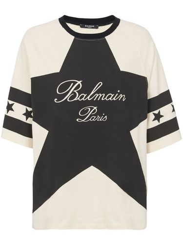BALMAIN - Logo Cotton T-shirt - Balmain - Modalova