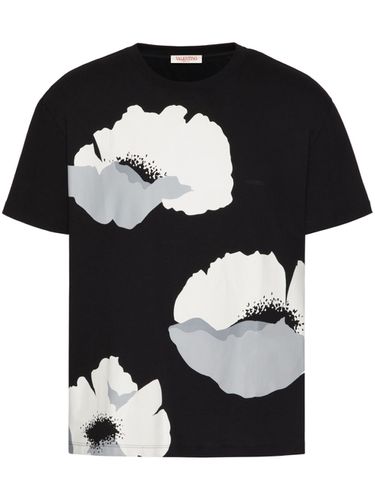 Flower Portrait Cotton T-shirt - Valentino - Modalova