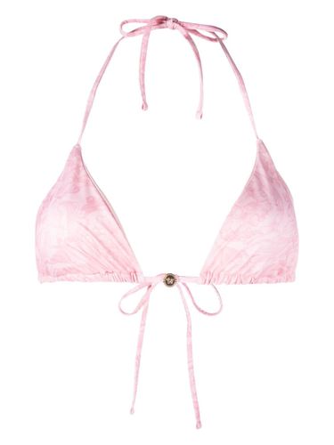 Barocco Print Triangle Bikini Top - Versace - Modalova