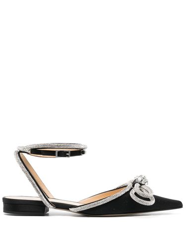 Double Bow Satin Slingback Ballet Flats - Mach & mach - Modalova