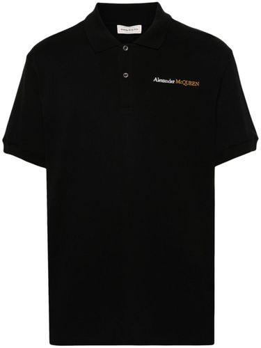 Logo Organic Cotton Polo Shirt - Alexander McQueen - Modalova