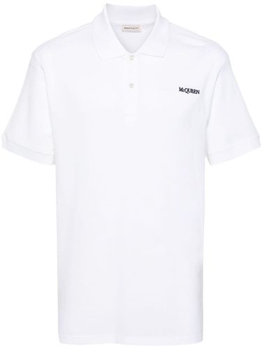Logo Organic Cotton Polo Shirt - Alexander McQueen - Modalova