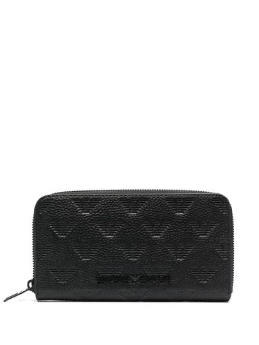 Leather Continental Wallet - Emporio Armani - Modalova