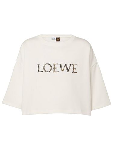 Logo Cropped Cotton T-shirt - Loewe Paula's Ibiza - Modalova