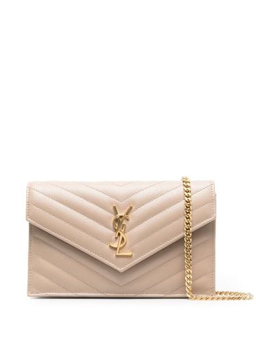 Cassandre Envelope Leather Wallet On Chain - Saint Laurent - Modalova