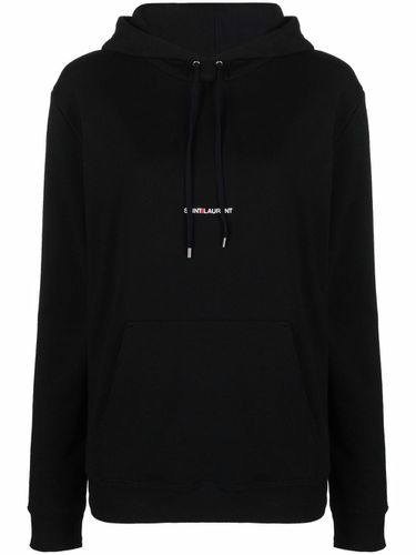 SAINT LAURENT - Logo Cotton Hoodie - Saint Laurent - Modalova