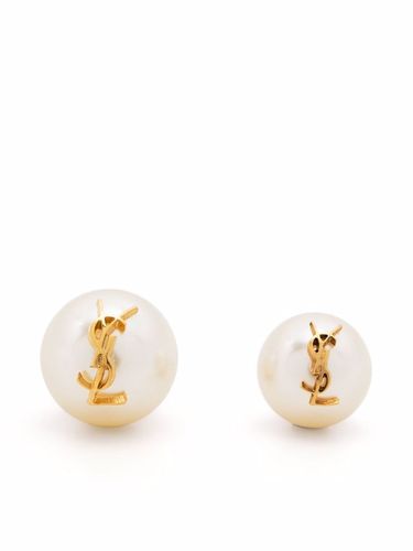 Cassandre Pearl Earrings - Saint Laurent - Modalova