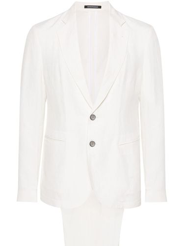 Linen Blend Single-breasted Suit - Emporio Armani - Modalova