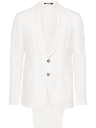 Linen Blend Single-breasted Suit - Emporio Armani - Modalova