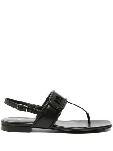 Leather Thong Sandals - Emporio Armani - Modalova