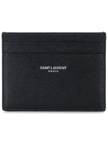 Leather Credit Card Case - Saint Laurent - Modalova