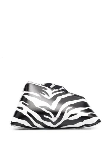 Pm Zebra Print Leather Clutch - The Attico - Modalova