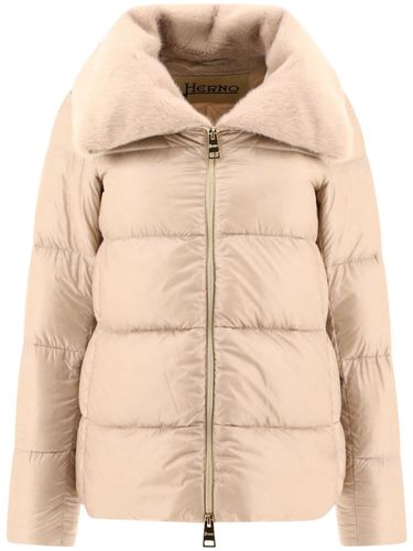 HERNO - Faux Fur Collar Down Jacket - Herno - Modalova