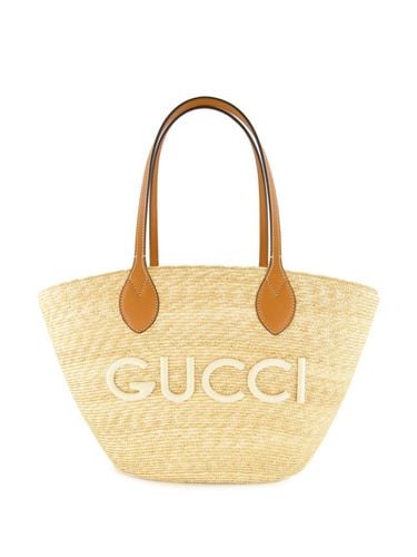 GUCCI - Rafia Medium Basket Bag - Gucci - Modalova