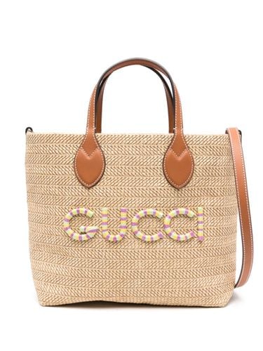 GUCCI - Logo Small Straw Tote Bag - Gucci - Modalova