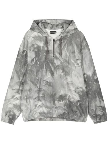 Printed Cotton Hoodie - Emporio Armani - Modalova