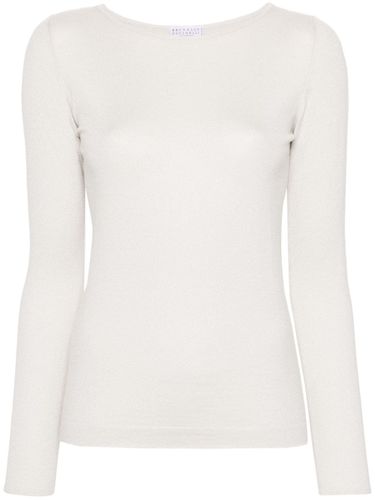 Cashmere And Silk Blend Boatneck Sweater - Brunello Cucinelli - Modalova