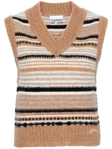 GANNI - Wool Striped Vest - Ganni - Modalova