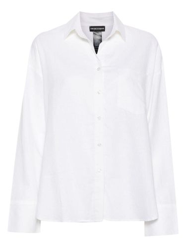 Linen Blend Beach Shirt - Emporio Armani - Modalova