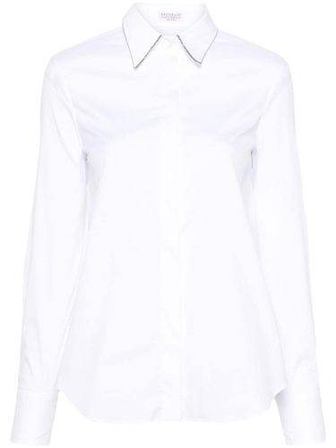 Cotton Poplin Stretch Shirt - Brunello Cucinelli - Modalova