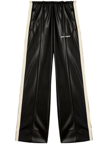 Logo Leather Effect Track Pants - Palm Angels - Modalova