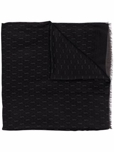 Allover Logo Wool Scarf - Saint Laurent - Modalova